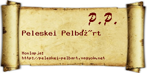 Peleskei Pelbárt névjegykártya